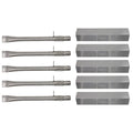 5-Pack Stainless Steel BBQ Gas Grill Tube Burner & Heat Shield Plate Replacement Parts R27315