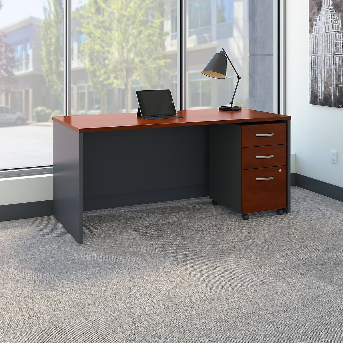 66W x 30D Office Desk with Drawers C558714