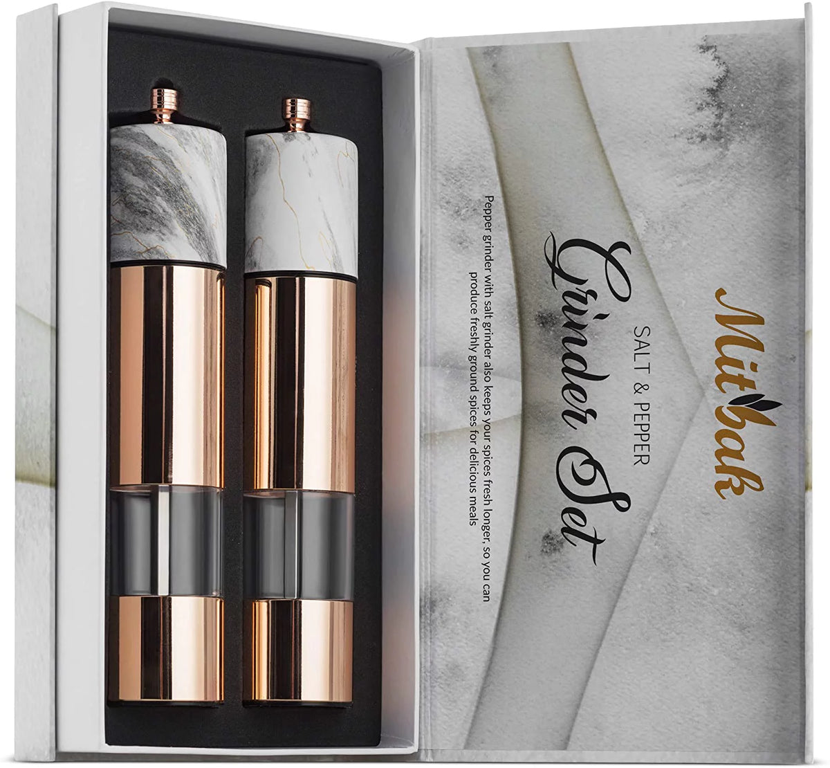Salt and Pepper Grinder Set with Ceramic Mechanism U116