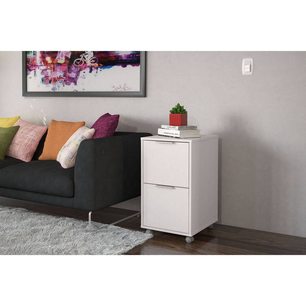 White 2 Drawer File Cabinet E77376