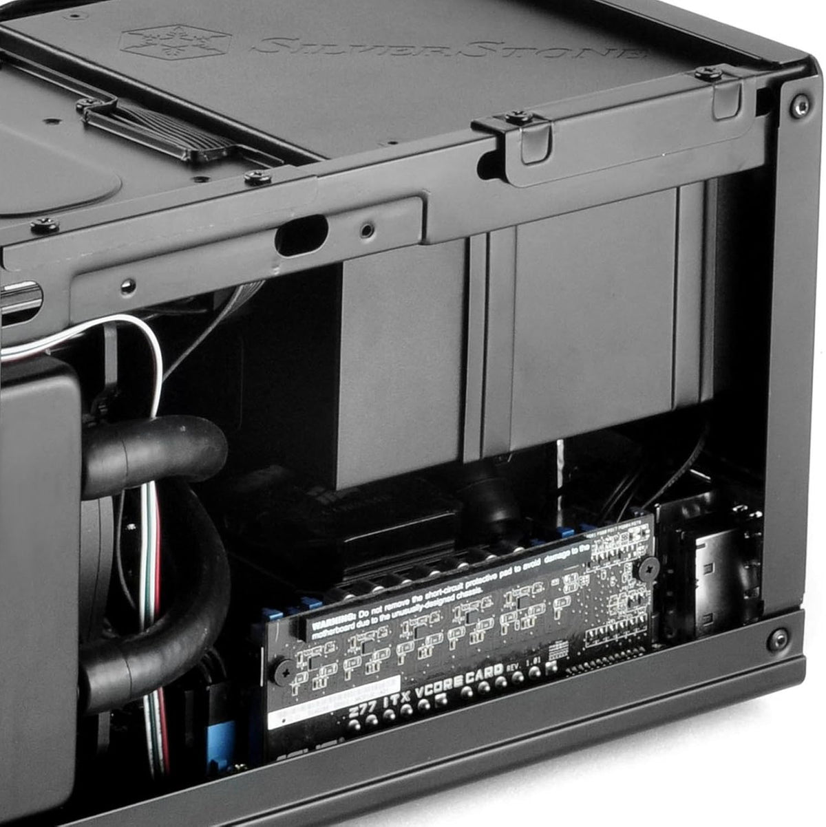 Black Ultra Compact Mini-ITX Computer Case with Mesh Front Panel F671