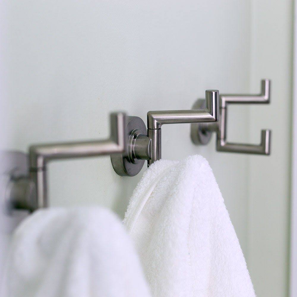 Brushed Nickel Double Robe Hook S414