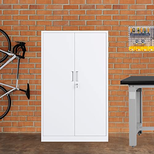 Black 3 Shelf Locking Metal Storage Cabinet F38961