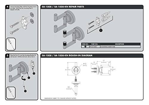 Brushed Nickel Double Robe Hook S414
