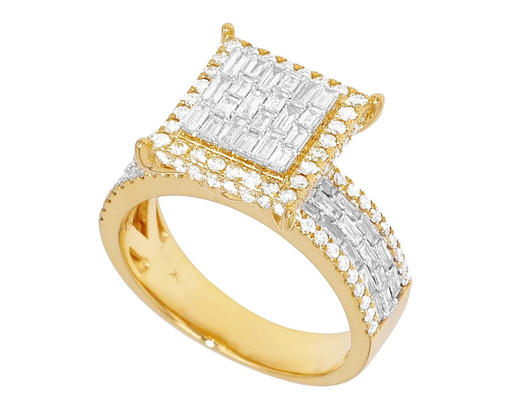1.3CT Baguette Diamond Ring 10k Gold O330