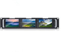 Triple 5 Inch 2RU 800×480 Broadcast LCD Rack Mount Monitor with 3G-SDI, HDMI, AV Input and Output Y298