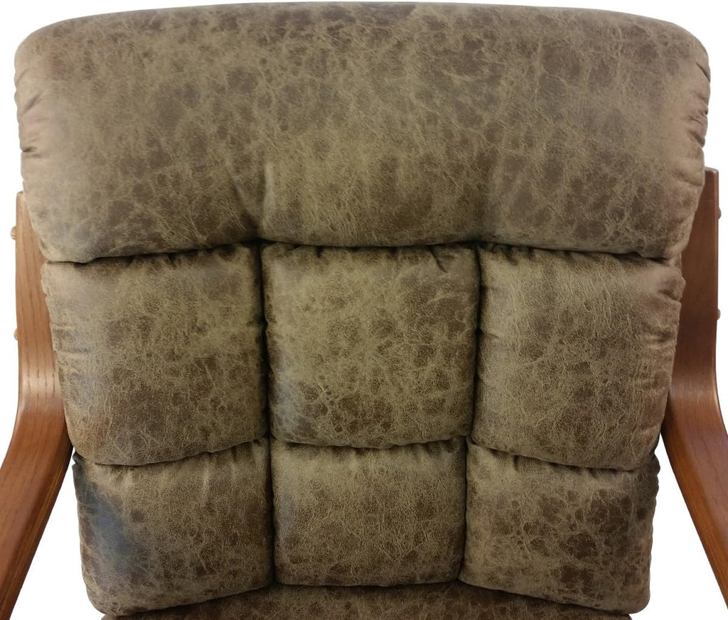 Rawhide Microsuede Swivel Tilt Caster Arm Chair R8232