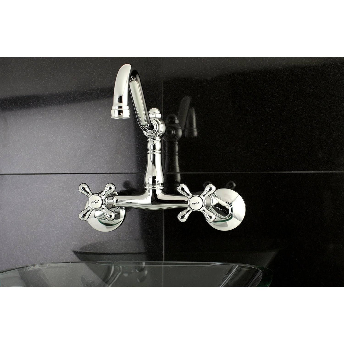Brushed Brass Adjustable Wall Mount Kitchen Faucet E522
