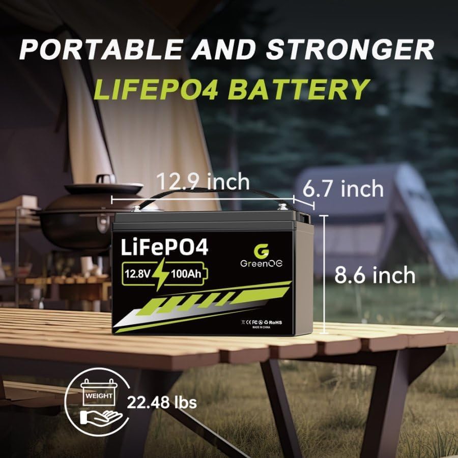 12V 100Ah LiFePO4 Battery Group 31 With Built-in 100A BMS K7615