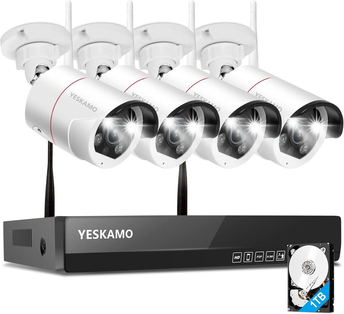5MP WiFi Security Camera System with 1TB Hard Drive B271981