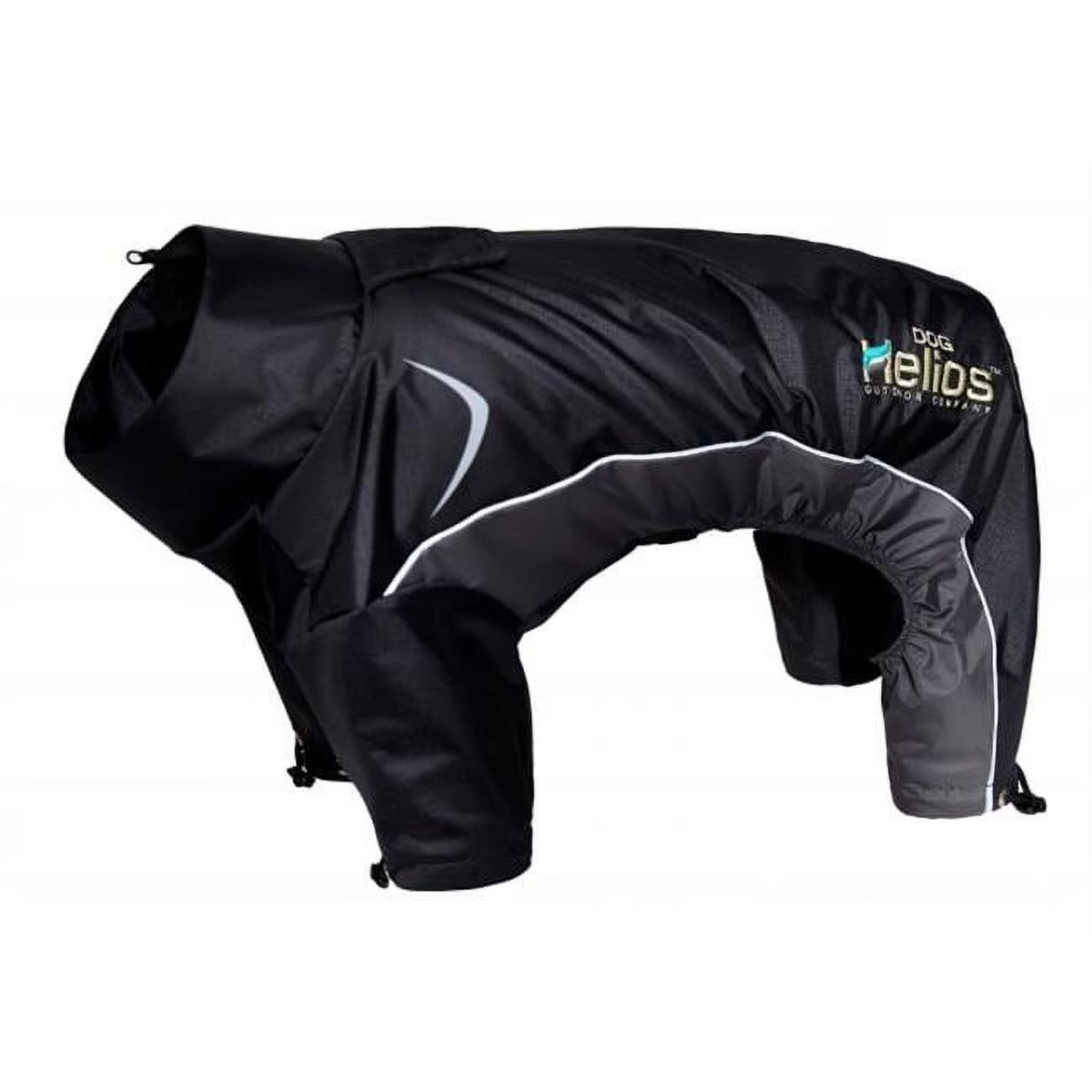 Black 3M Reflective Adjustable Dog Jacket I7433