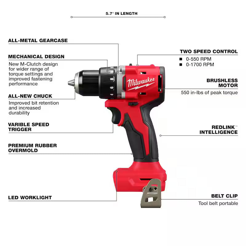 18V Brushless Cordless 1/2 in. Compact Drill/Driver Q94559