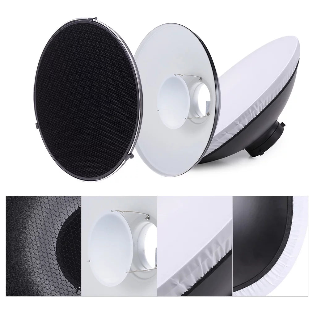 41cm Speedlite Strobe Lighting Diffuser Beauty Dish Lampshade Bowens Mount T2101