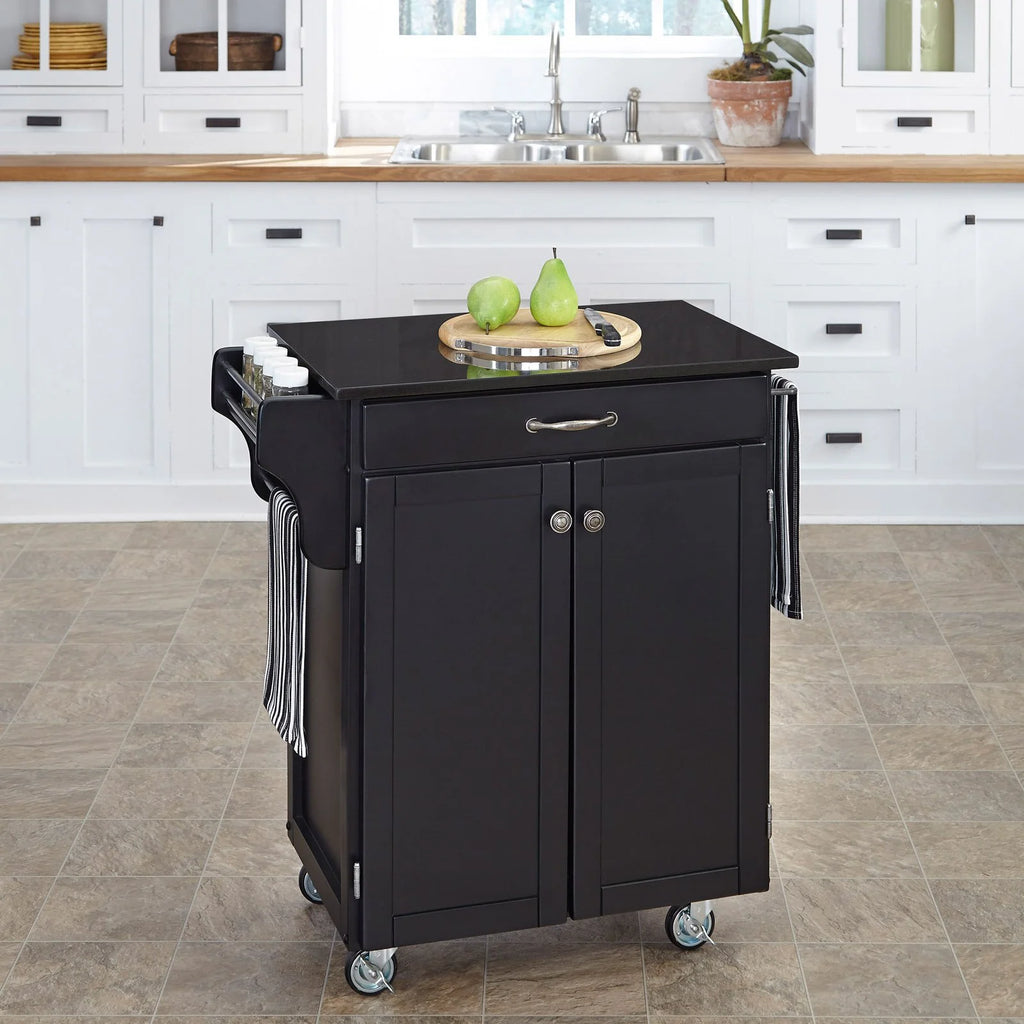Off White Wood Kitchen Cart W574