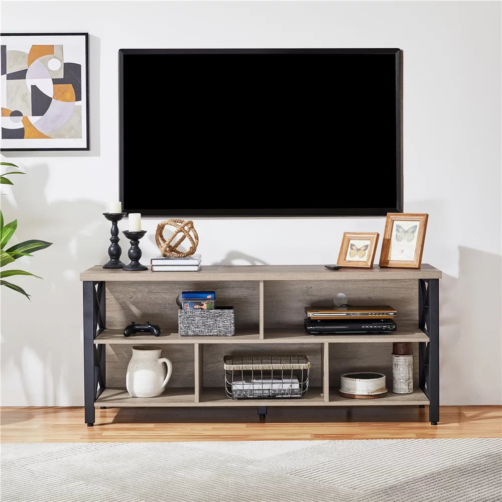 Gray TV Stand with Storage M802