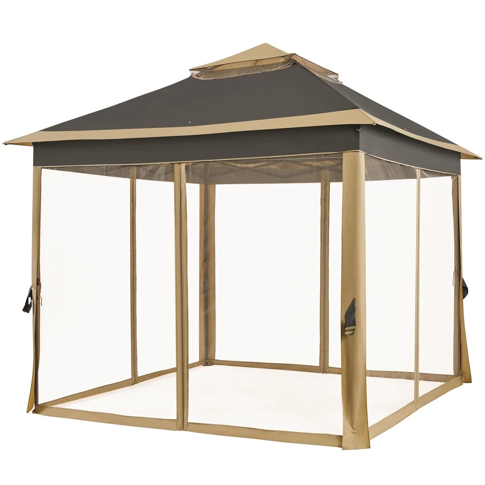 11x11 FT Pop-Up Gazebo with 4 Mesh Sidewalls K5340