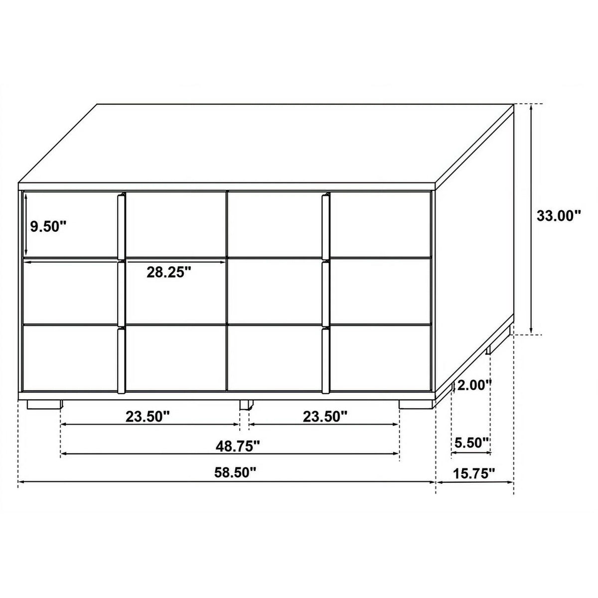 5 Piece Contemporary Wood Eastern King Bedroom Set O234020