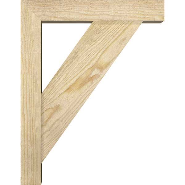 Traditional Block Rough Sawn Bracket with Offset Brace, Douglas Fir G452