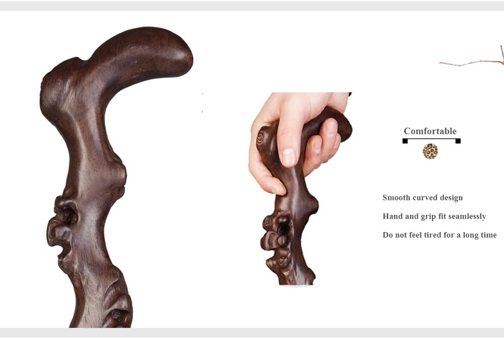 Wood Cane with Curved Handle W936391