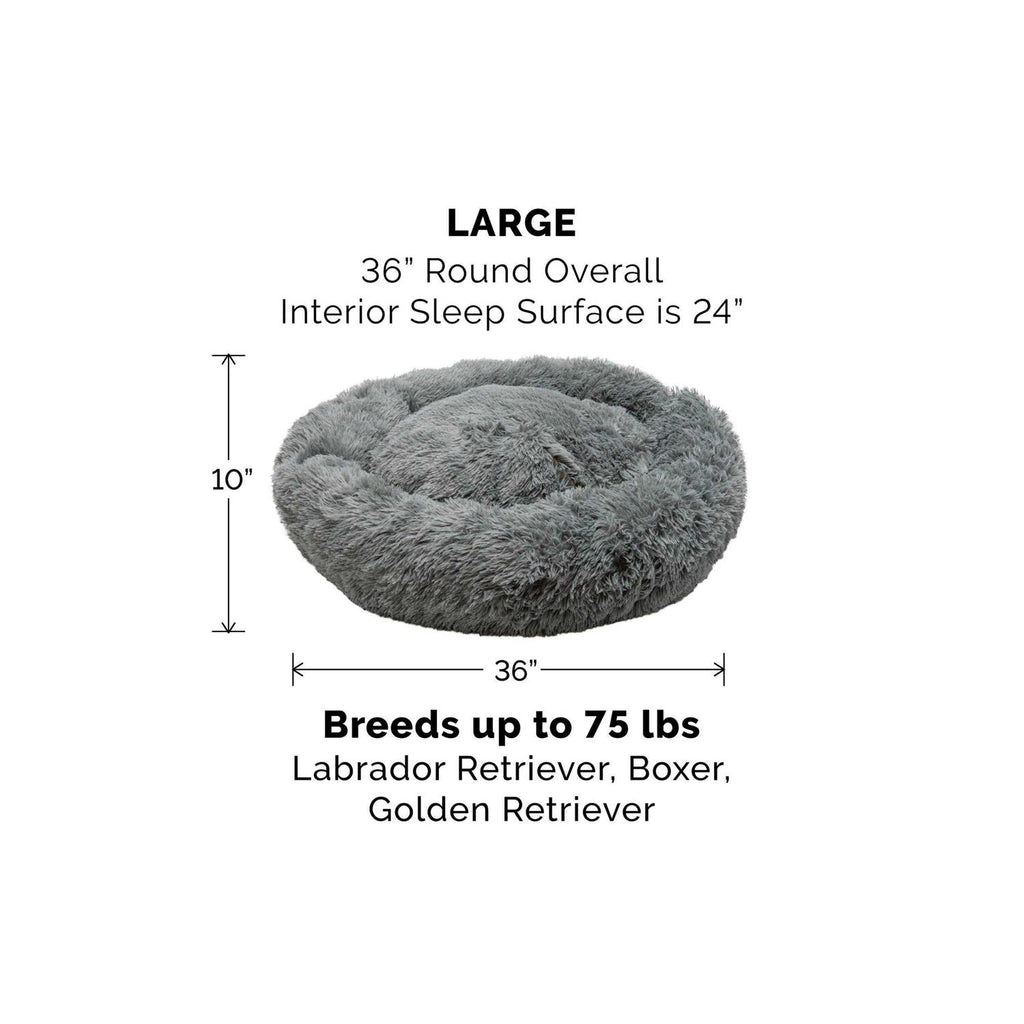 Long Fur Donut Dog Bed I922