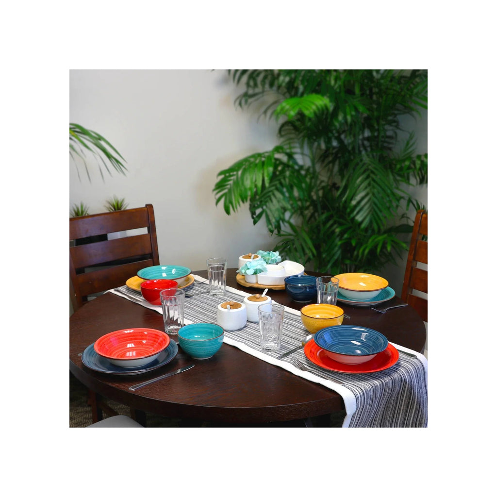 28pc Stoneware Speckle Dinnerware Set T51297