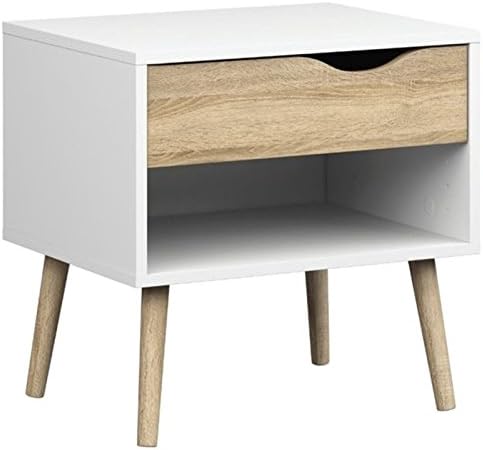 White and Oak Nightstand W88322