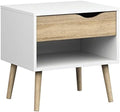 White and Oak Nightstand W88322