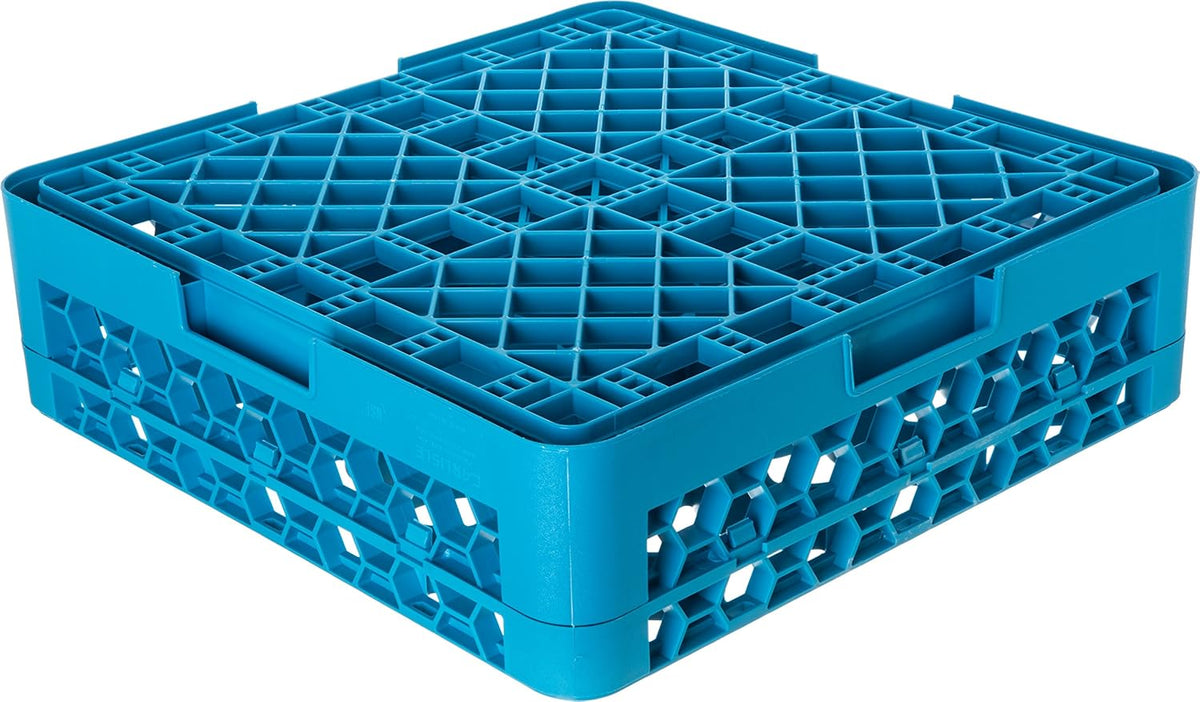 20 Compartment Glass Rack with 1 Extender, Blue (Pack of 4) Y796
