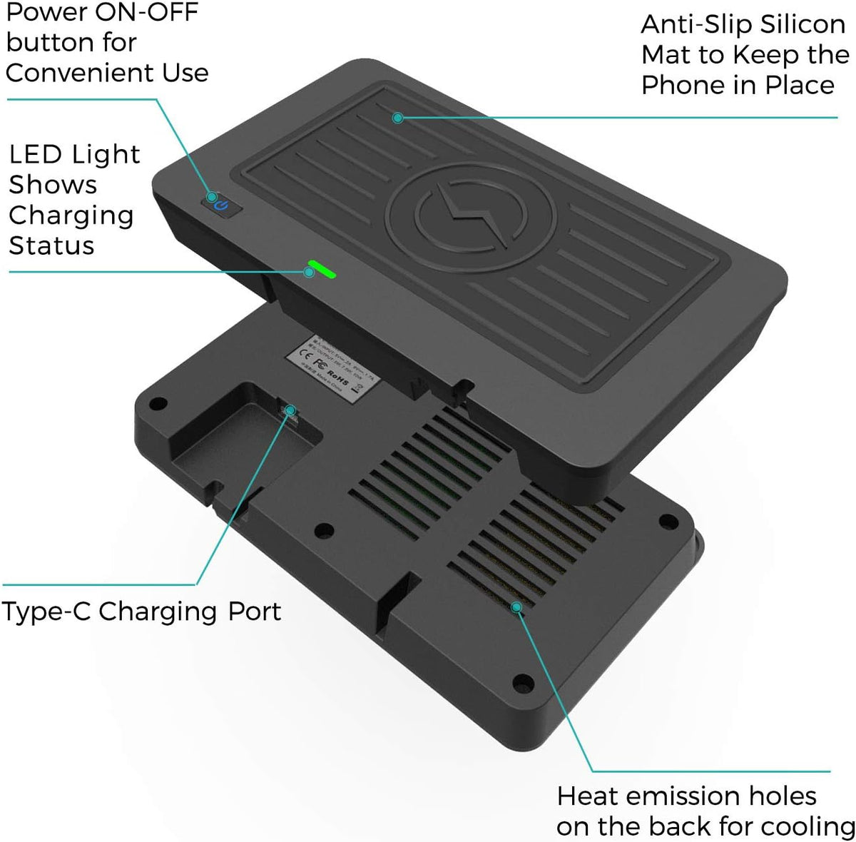 Wireless Charger Pad Mat Pack of 2 W352