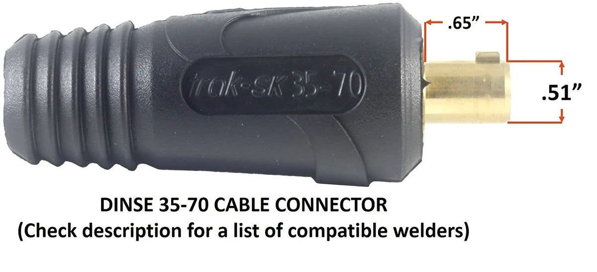 200 Amp Welding Leads Assembly Set #2 AWG Cable 15 Feet H52993