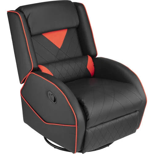 Black Red Leather Gaming Recliner V566