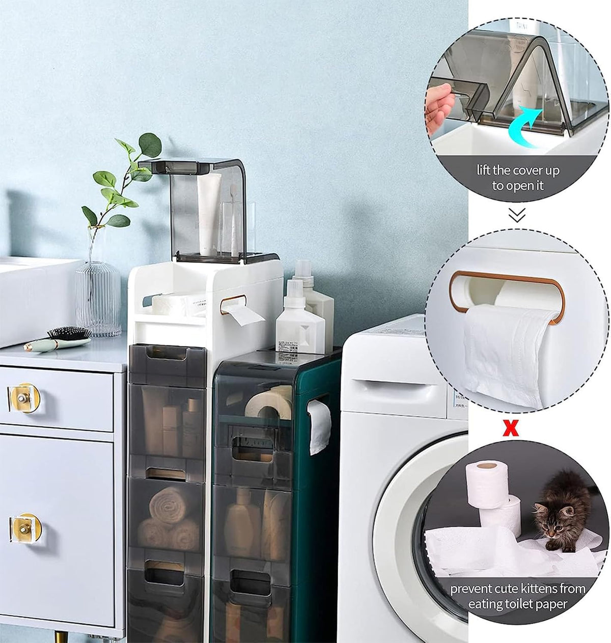 Floor-standing Bathroom Storage Cabinets W47783