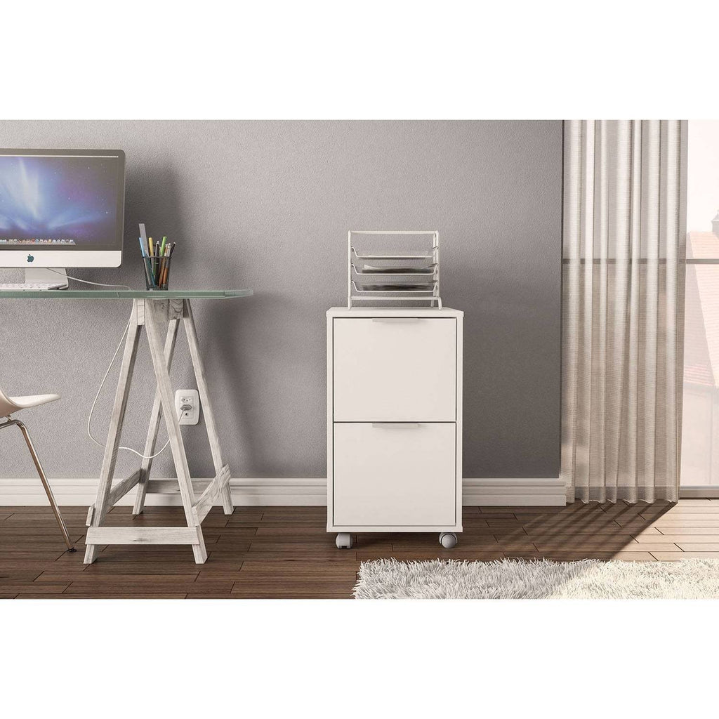 White 2 Drawer File Cabinet E77376
