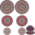6 Pcs Absorbent Non Slip Round Plant Pot Mat Y691962