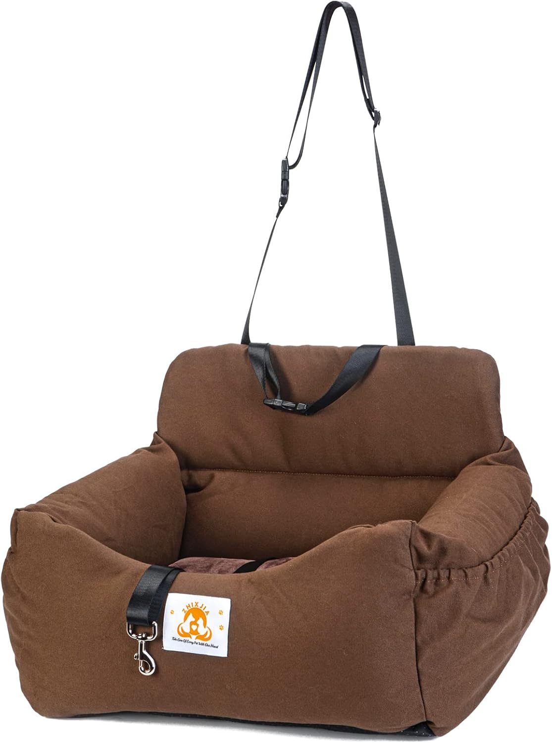 Dog Car Seat with Storage Pocket and Safety Leash T465