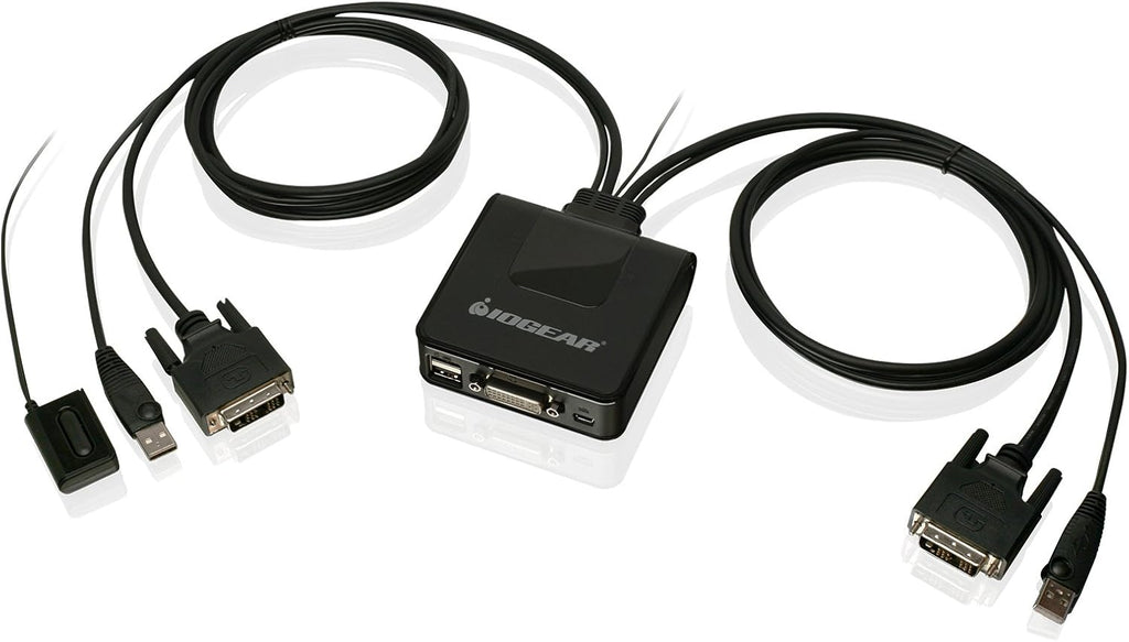 2-Port HDMI Cable KVM Switch with Cables and Audio, Black N6144