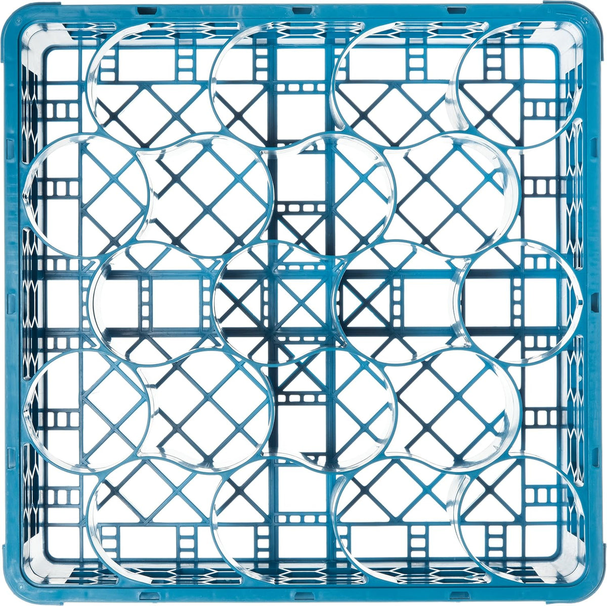 20 Compartment Glass Rack with 1 Extender, Blue (Pack of 4) Y796