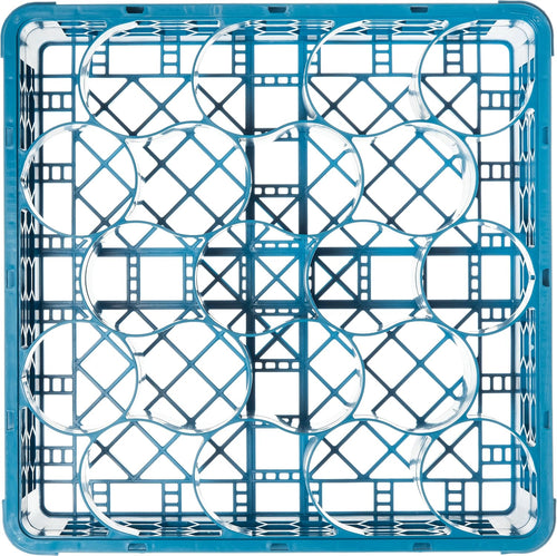 20 Compartment Glass Rack with 1 Extender, Blue (Pack of 4) Y796