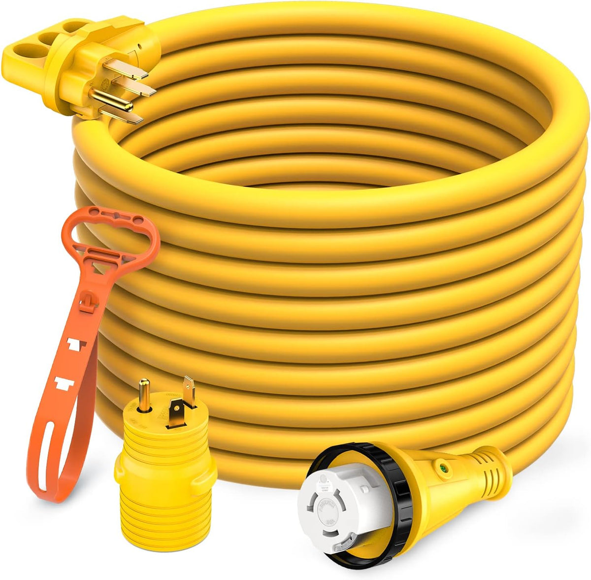 50 Amp 25FT RV Power Extension Cord Heavy Duty 6/3+8/1 Gauge STW Wire T83734