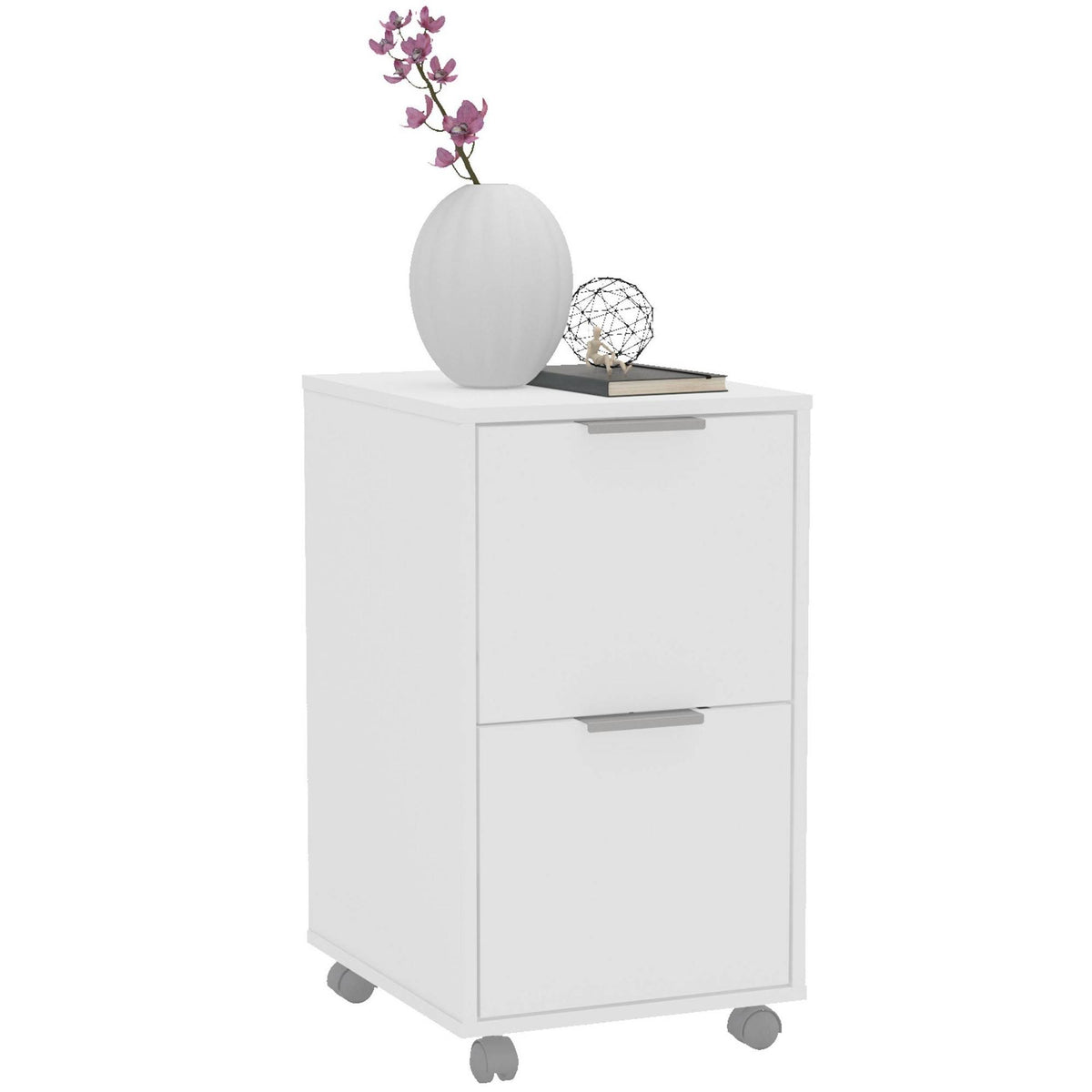 White 2 Drawer File Cabinet E77376