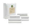 100% Organic Cotton Queen Size White Sheets 8 Pc L160776