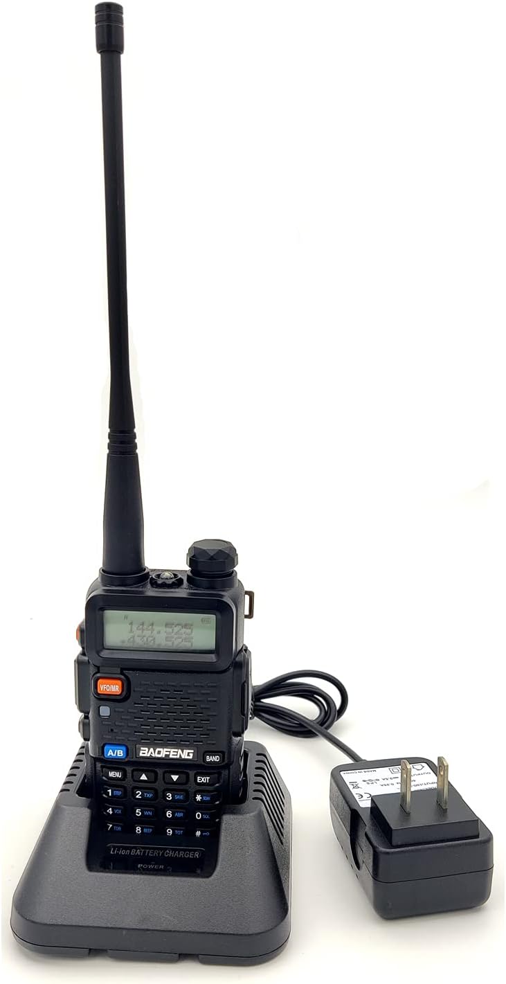 8W Dual Band VHF/UHF Two Way Radio Walkie Talkie with 3800mAh Battery O458