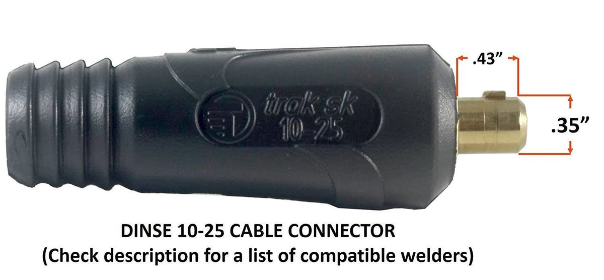 200 Amp Welding Leads Assembly Set #2 AWG Cable 15 Feet H52993