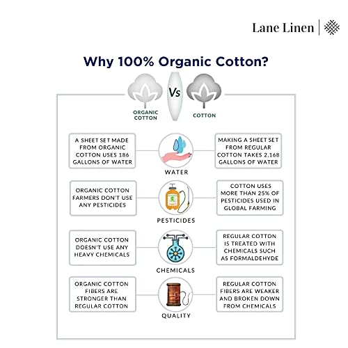 100% Organic Cotton Queen Size White Sheets 8 Pc L160776