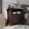 Modern Espresso 2-Drawer Nightstand J557926
