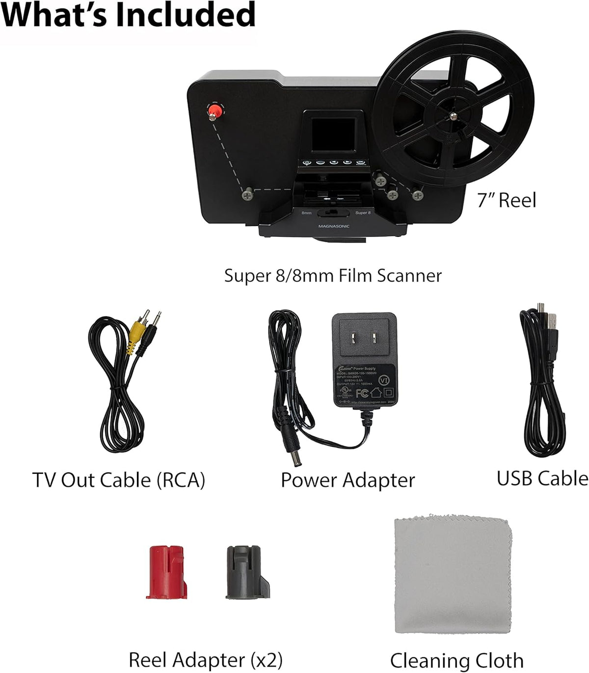Super 8/8mm Film Scanner with 2.3 Screen C83300
