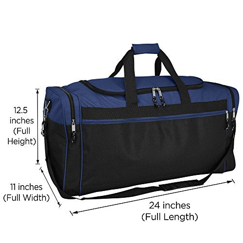 Gray and Black 25" Extra Large Travel Duffle Bag W91552