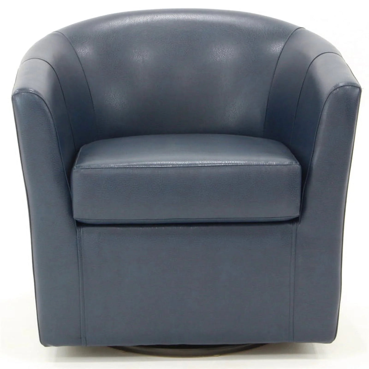 Blue Faux Leather Swivel Club Chair P3778
