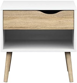 White and Oak Nightstand W88322