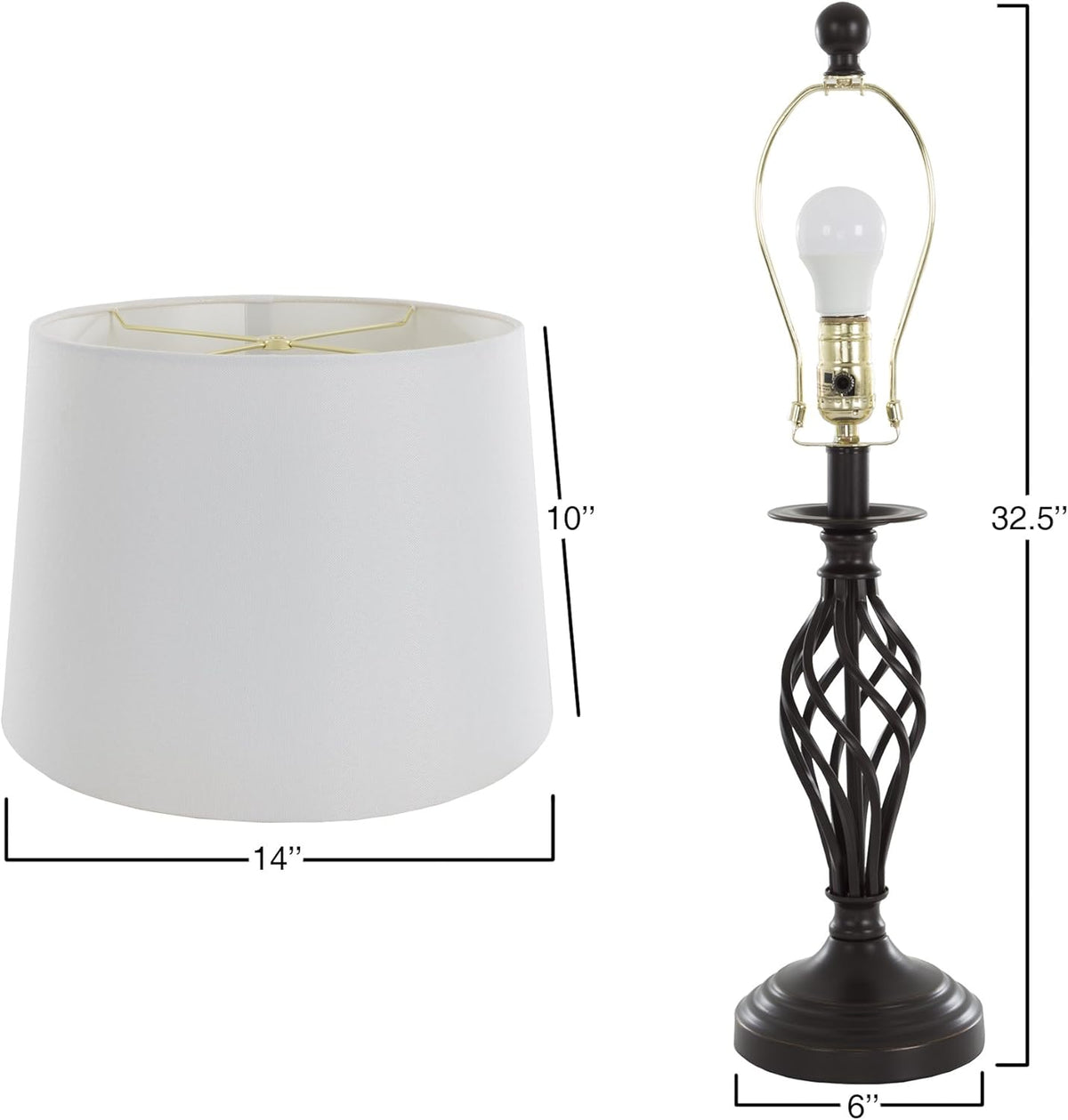 Table Lamps and Floor Lamp Set of 3 L56474